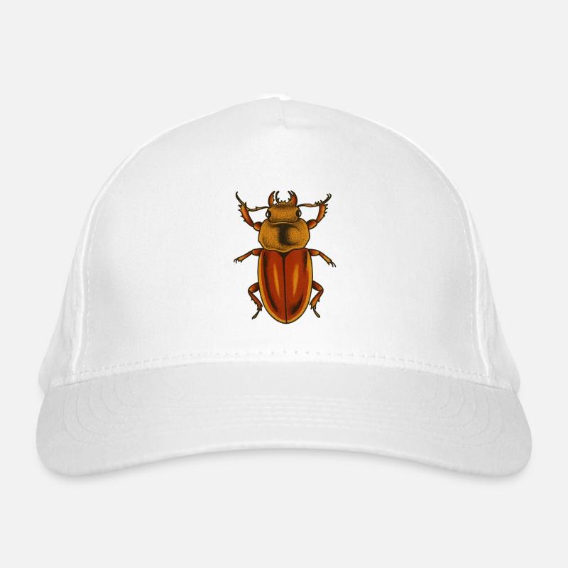 Crimson Bug Art Print Organic Baseball Cap