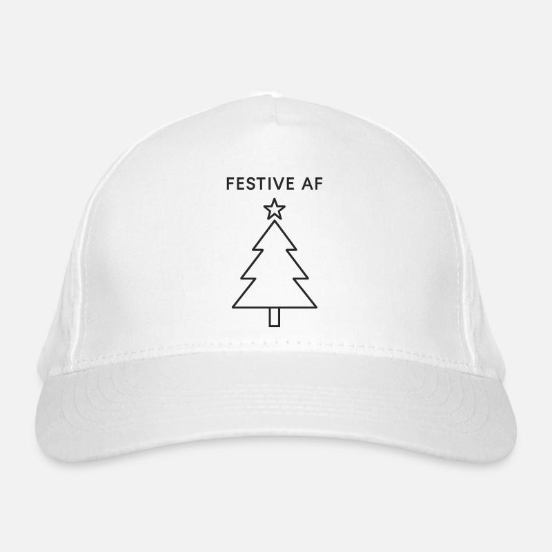 Minimalistischer Weihnachtsbaum Bio-Baseballkappe