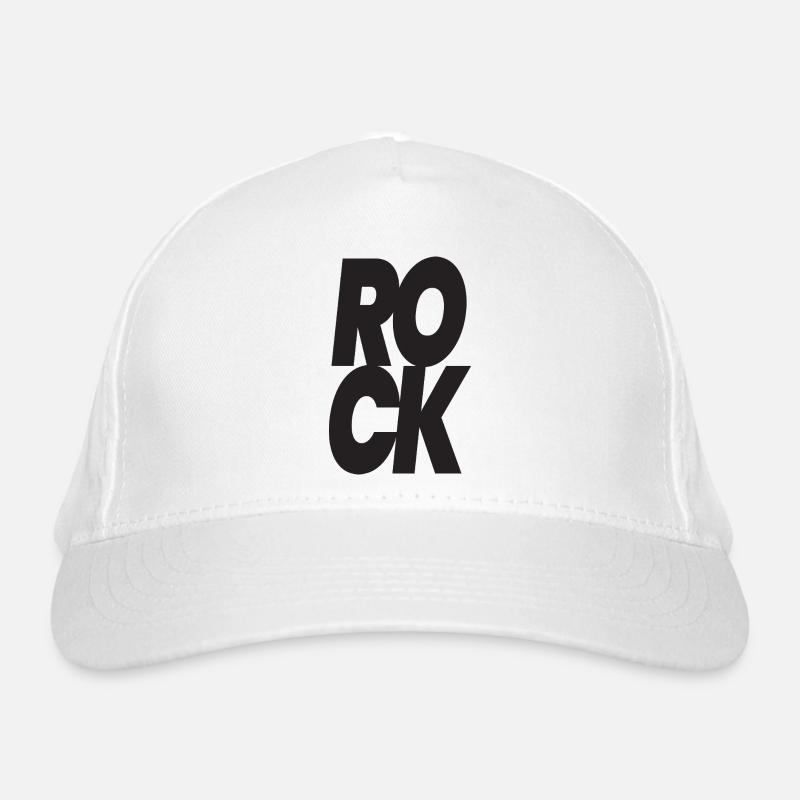 Stacked Rock Typografie Bio-Baseballkappe