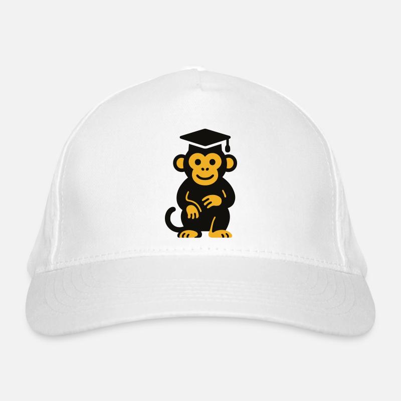 Graduation Monkey Icon Tee Organic Baseball Cap