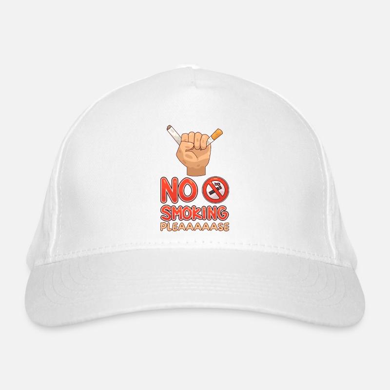 No Smoking Please, Humorous Message Organic Baseball Cap