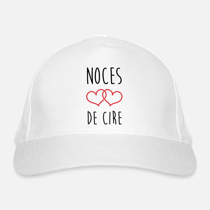 Wachshochzeitstag – 4 Jahre Ehe - Bio-Baseballkappe - Weiß