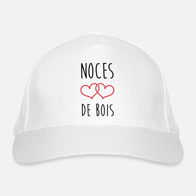Holz-Hochzeitstag – 5 Jahre Ehe Bio-Baseballkappe