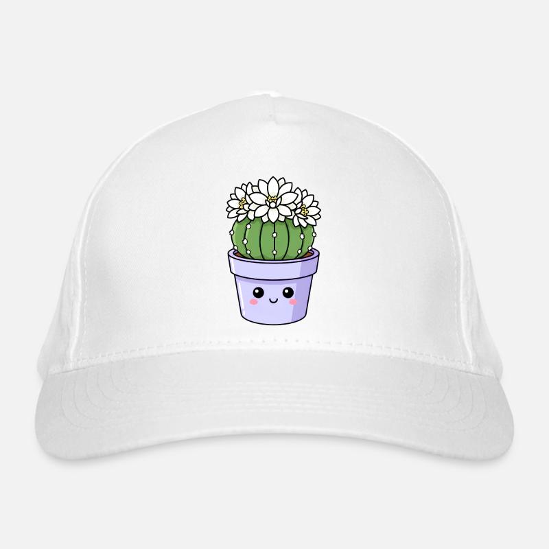 Pot de fleurs de cactus Kawaii Casquette classique bio