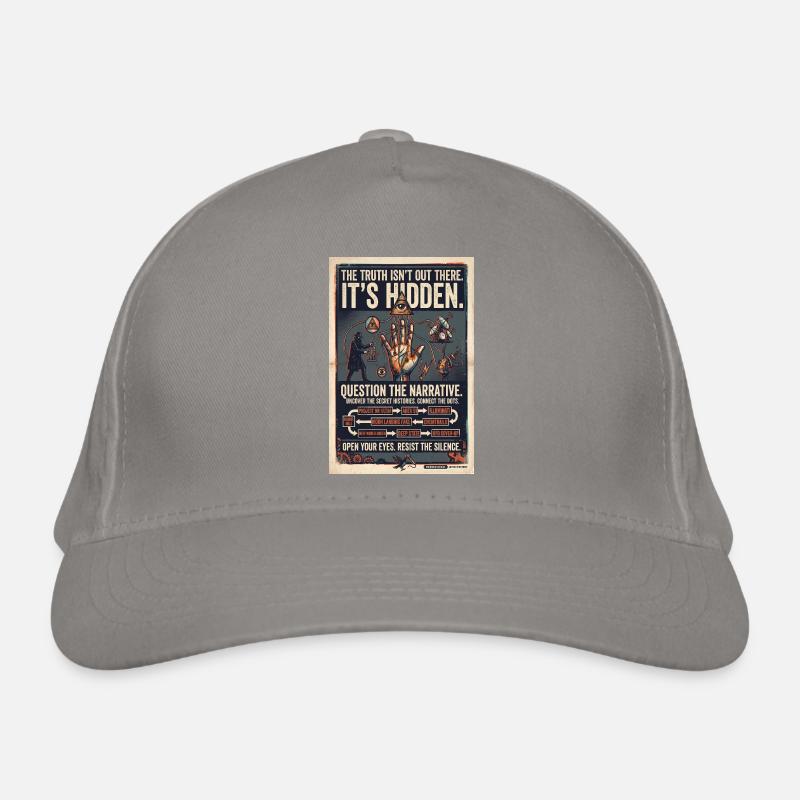 Vérités cachées : Poster rétro de conspiration Casquette classique bio