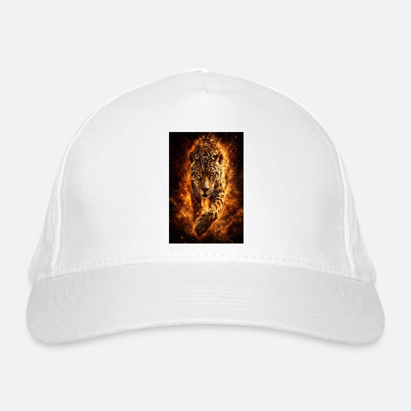Inferno Leopard Feuer Bio-Baseballkappe