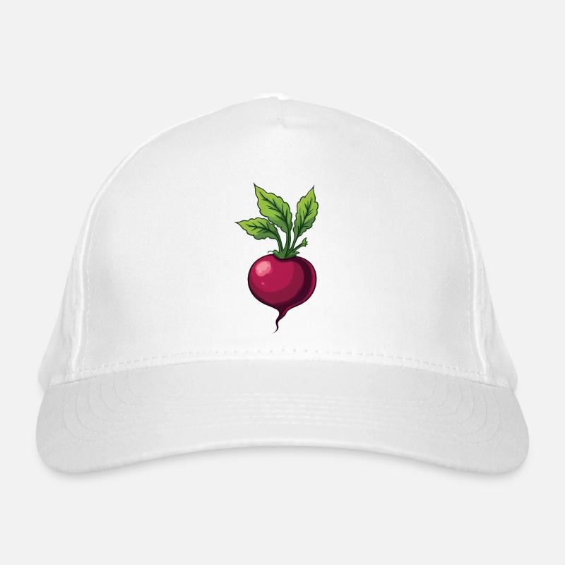 Rote Beete Bio-Baseballkappe
