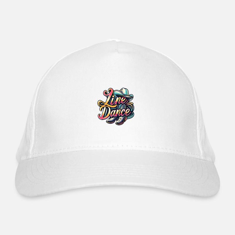 Colorful line dance design with cowboy hat Organic Baseball Cap