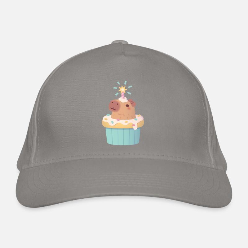 Cute Capybara In Cupcake Funny Organic Baseball Cap