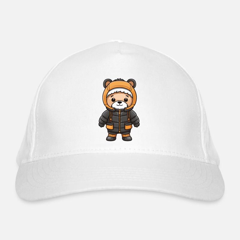 Bear Winter Comic Organic Baseball Cap