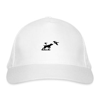 Jagdhund mit Enten Hundeliebhaber - Bio-Baseballkappe - Weiß - Vorne