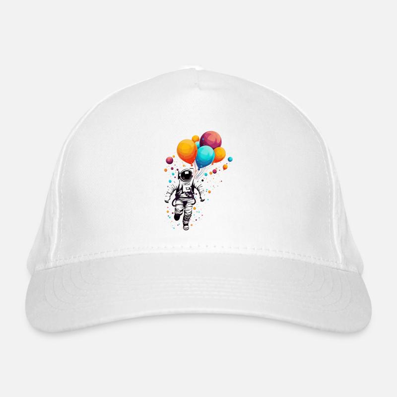 Astronaute avec des ballons, l’espace, illustration, Casquette classique bio