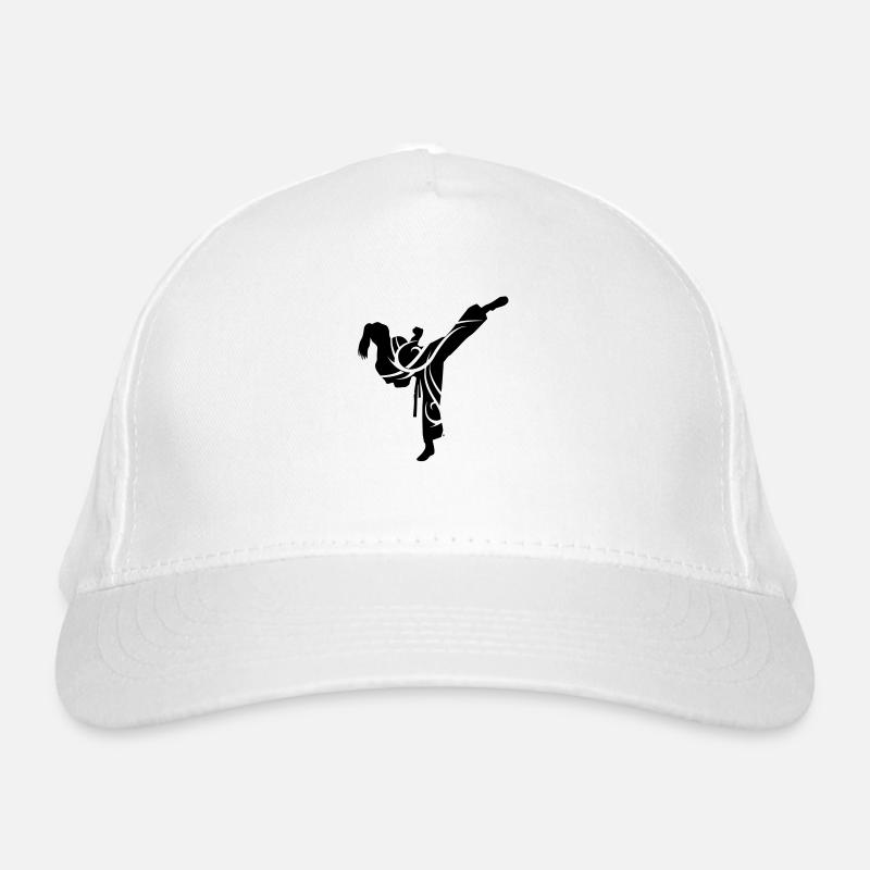 Martial arts female eu - Organic Baseball Cap - white