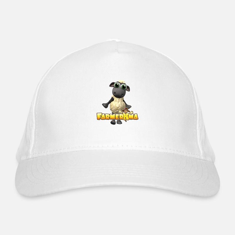 Farmerama Logo mit Schaf Bio-Baseballkappe