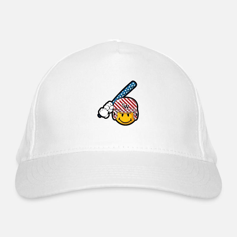 Smiley Baseball Batsman Casquette classique bio