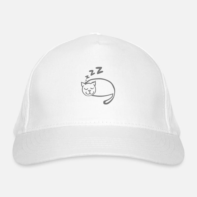 Cat sleeping drawing zzz Organic Baseball Cap