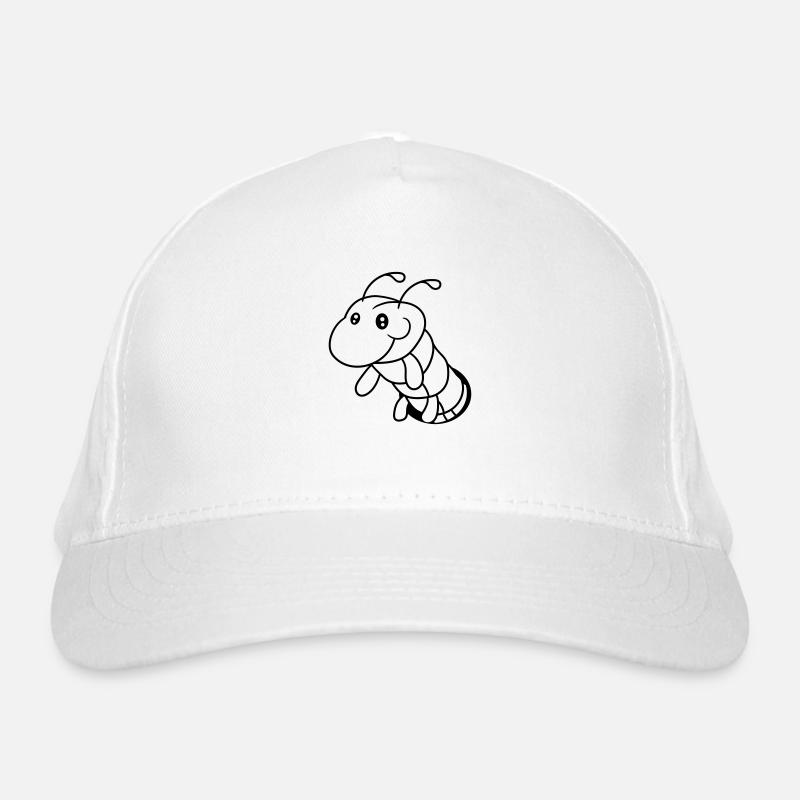 hole ground caterpillar snail crawling snake cute Organic Baseball Cap