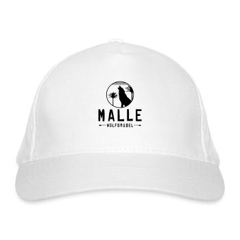 malle wolfsrudel - Bio-Baseballkappe - Weiß - Vorne