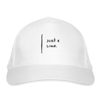 just a line - Organic Baseball Cap - white - Front