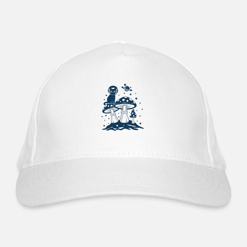 Cat and Mushrooms Organic Baseball Cap