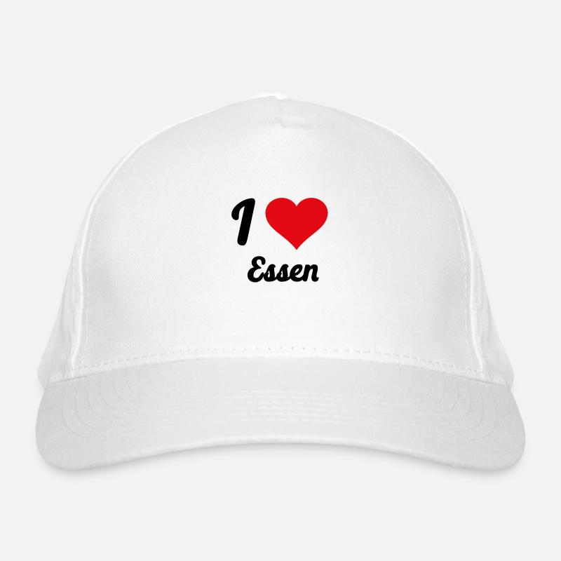 I Love Essen Bio-Baseballkappe