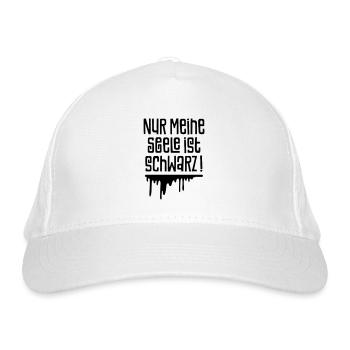 Nur meine Seele ist schwarz - Bio-Baseballkappe - Weiß - Vorne