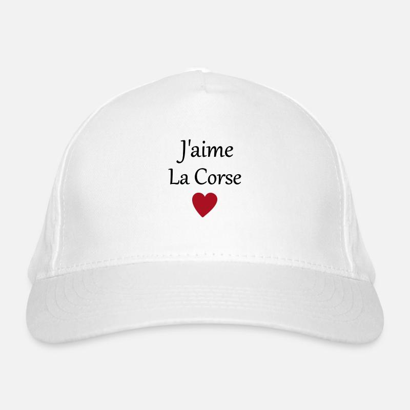 J'aime la Corse - Casquette classique bio - blanc