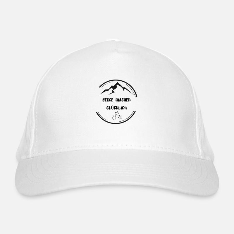 BERGE MACHEN GLÜCKLICH , WANDERN Bio-Baseballkappe