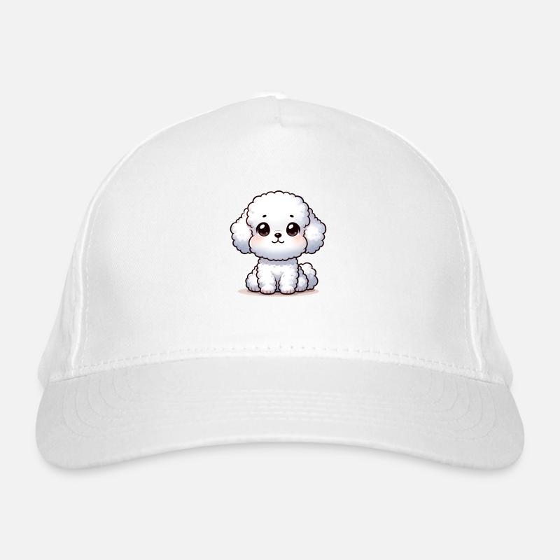 Illustration numérique de mignon Bichon frisé Casquette classique bio