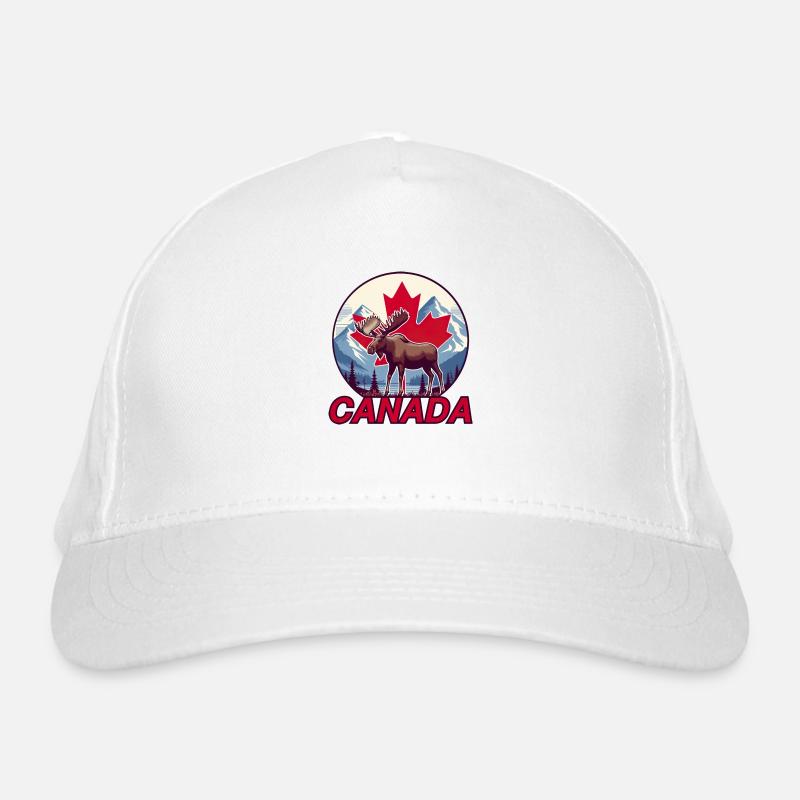 Kanada 20 - Bio-Baseballkappe - Weiß
