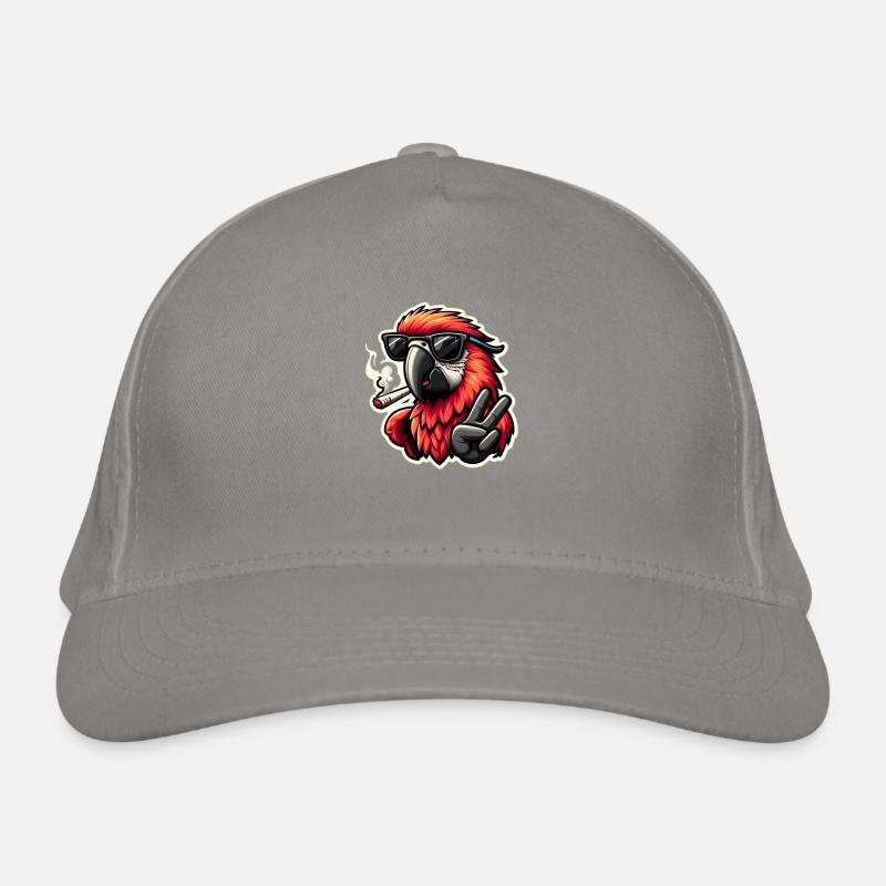 Cooler Papagei mit Sonnenbrille Bio-Baseballkappe