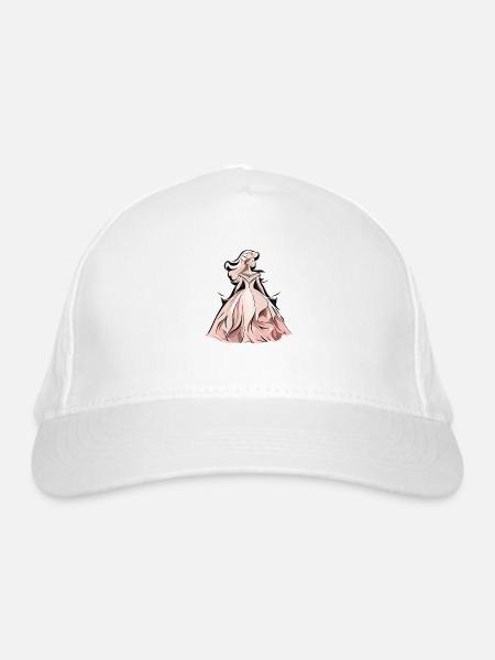 princesse - Casquette classique bio - blanc - Devant