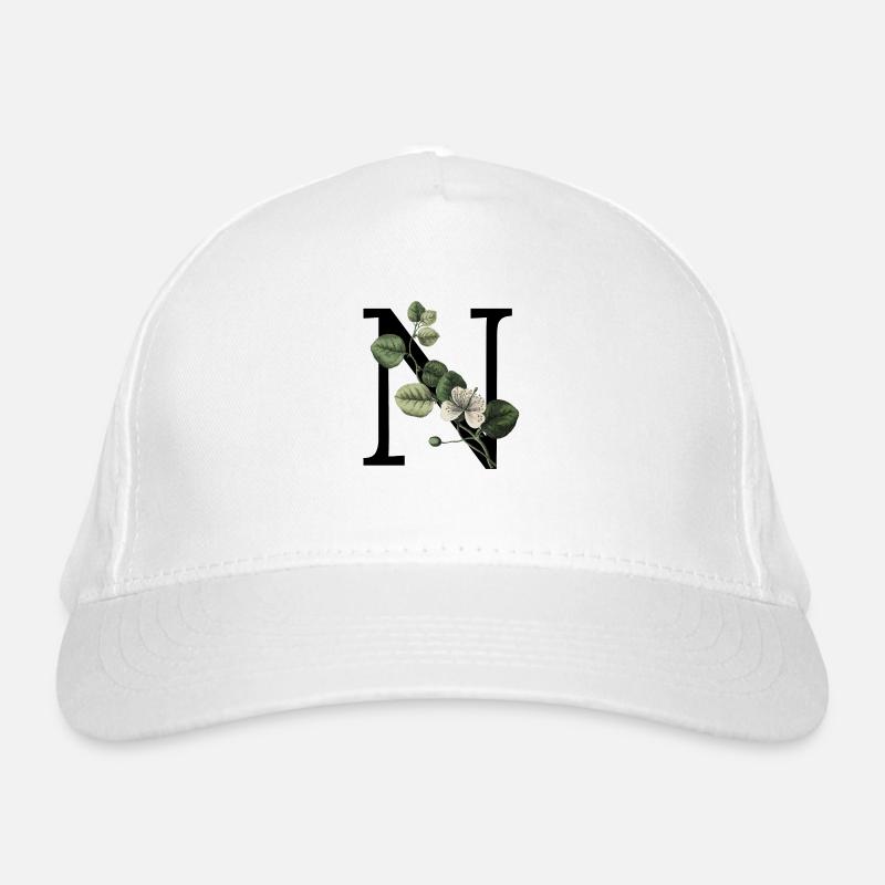 Buchstabe N Grün Botanisch Bio-Baseballkappe