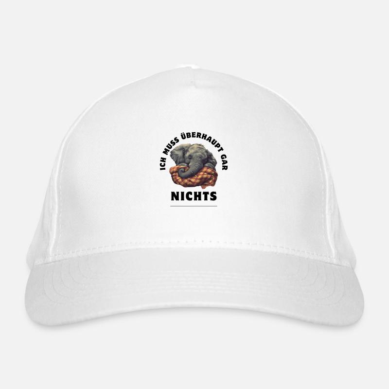 Elephant Lazy Chill Chemise de nuit Relax Casquette classique bio
