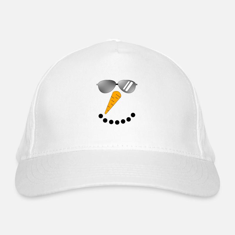 Snowman with sunglasses Organic Baseball Cap