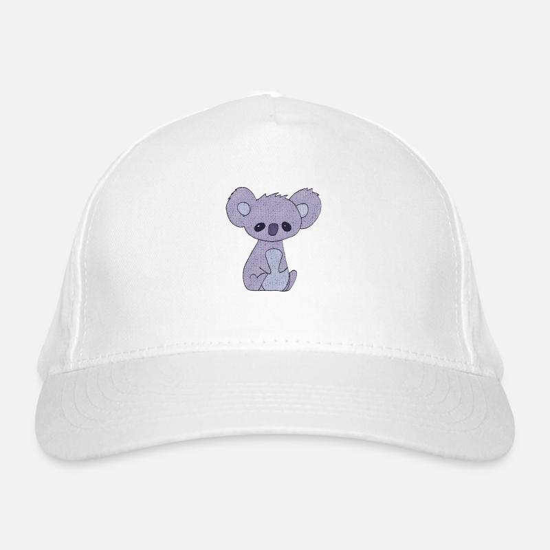 Koala Purple Organic Baseball Cap
