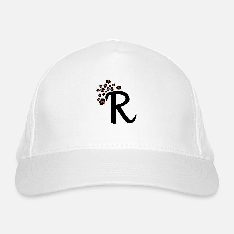 Buchstabe r Leopardenmuster Bio-Baseballkappe