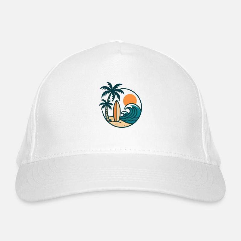 insel surfbrett Bio-Baseballkappe