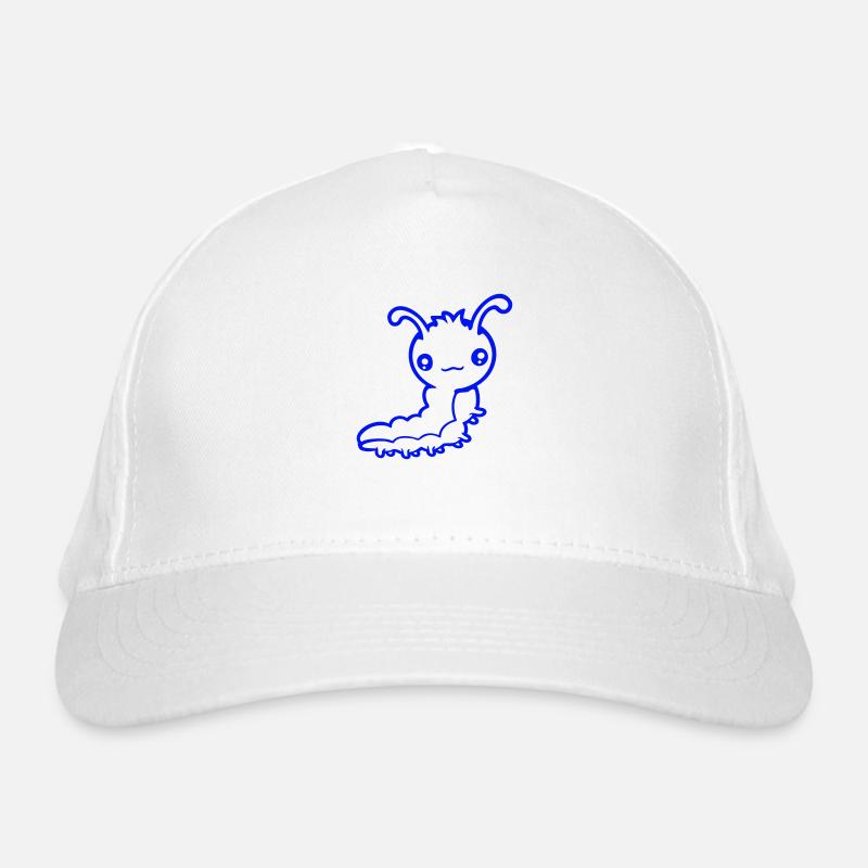 Chenille mignonne petite larve amicale ver heureux Casquette classique bio