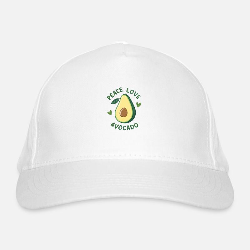 Peace, love and avocado Organic Baseball Cap