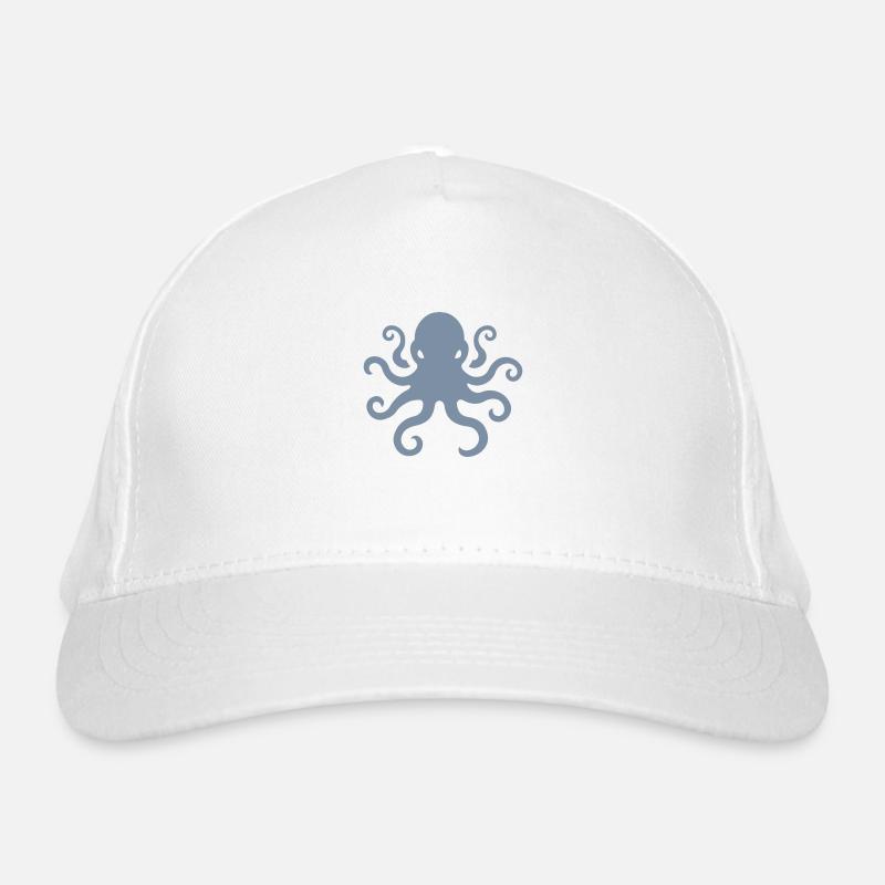 octo chaos logo - Bio-Baseballkappe - Weiß
