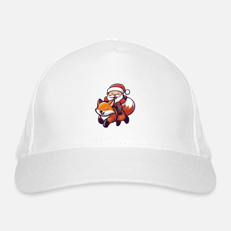 Fox Santa Claus Organic Baseball Cap