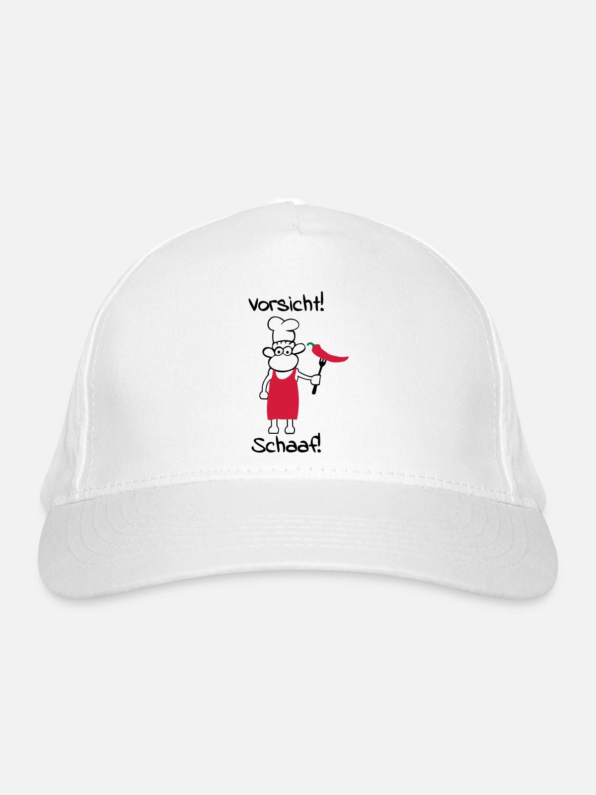 Caution schaaf! - Organic Baseball Cap - white - Front