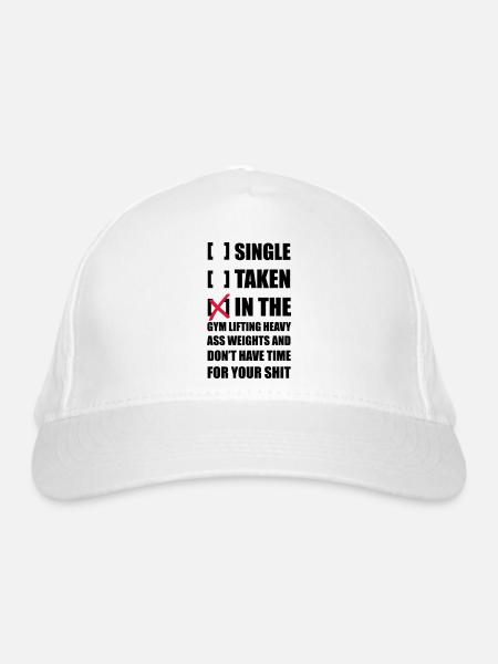 Fitness unique - Casquette classique bio - blanc - Devant