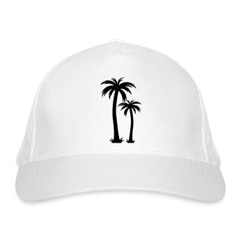 palmen - Bio-Baseballkappe - Weiß - Vorne