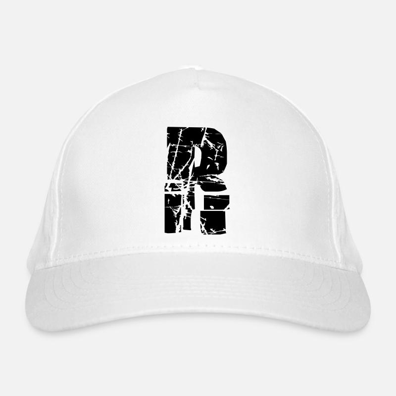 R Letter Organic Baseball Cap