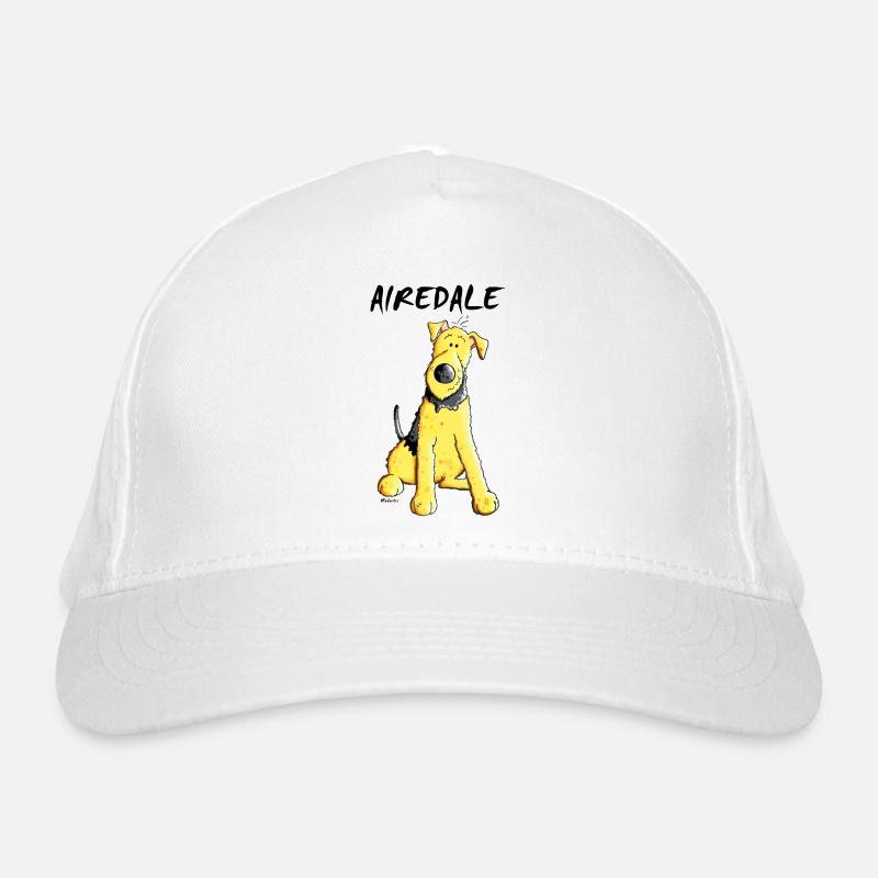 Witziger Airedale Terrier Bio-Baseballkappe