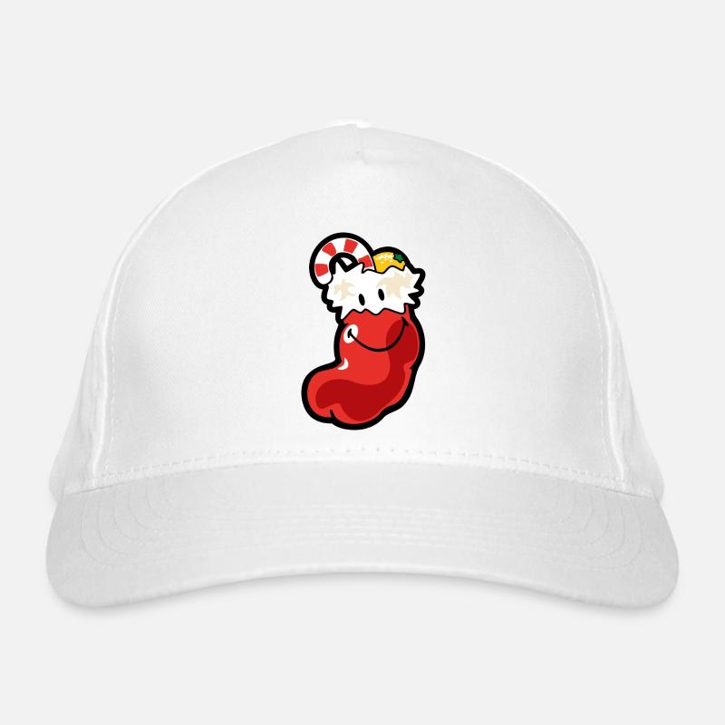 Smiley Christmas Stocking Organic Baseball Cap