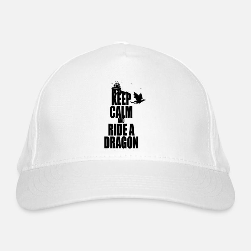keep calm and ride a dragon Bio-Baseballkappe