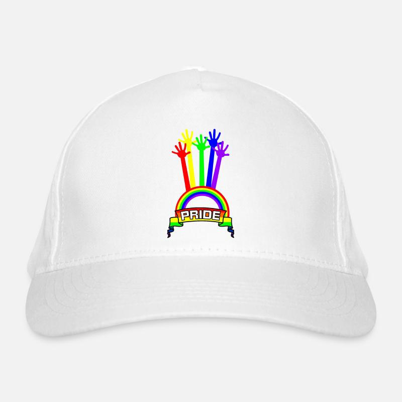 Pride hands rainbow Organic Baseball Cap